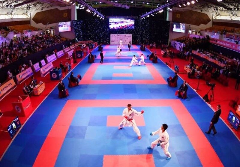 تصاویر اتفاقی در امارات؛ قهرمانان ایرانی کاراته جهان مجری سرگرمی شدند
