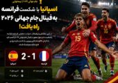 لاروخا در یک‌قدمی افتخار؛ اسپانیا با عبور مقتدرانه از فرانسه فینالیست جام جهانی ۲۰۲۶ شد
