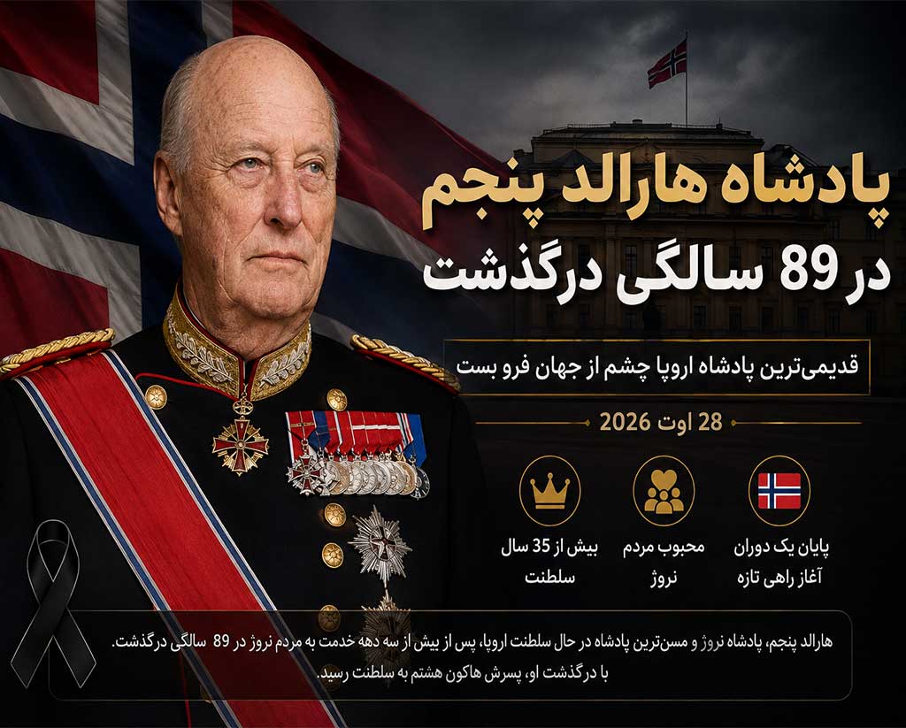 پایان یک دوران؛ پادشاه هارالد پنجم نروژ در ۸۹ سالگی درگذشت