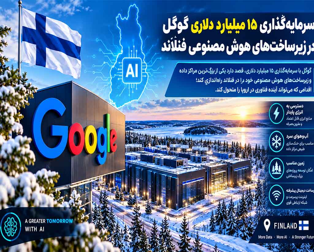 سرمایه‌گذاری ۱۵ میلیارد دلاری گوگل در فنلاند؛ گام بزرگ برای توسعه زیرساخت هوش مصنوعی